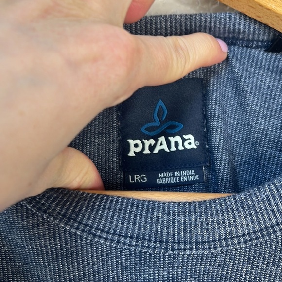 Prana Men's Long Sleeve Shirt Striped Blue size Large - Picture 5 of 12